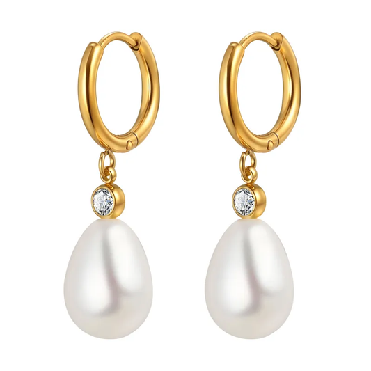 Pearl Zirconia Earrings