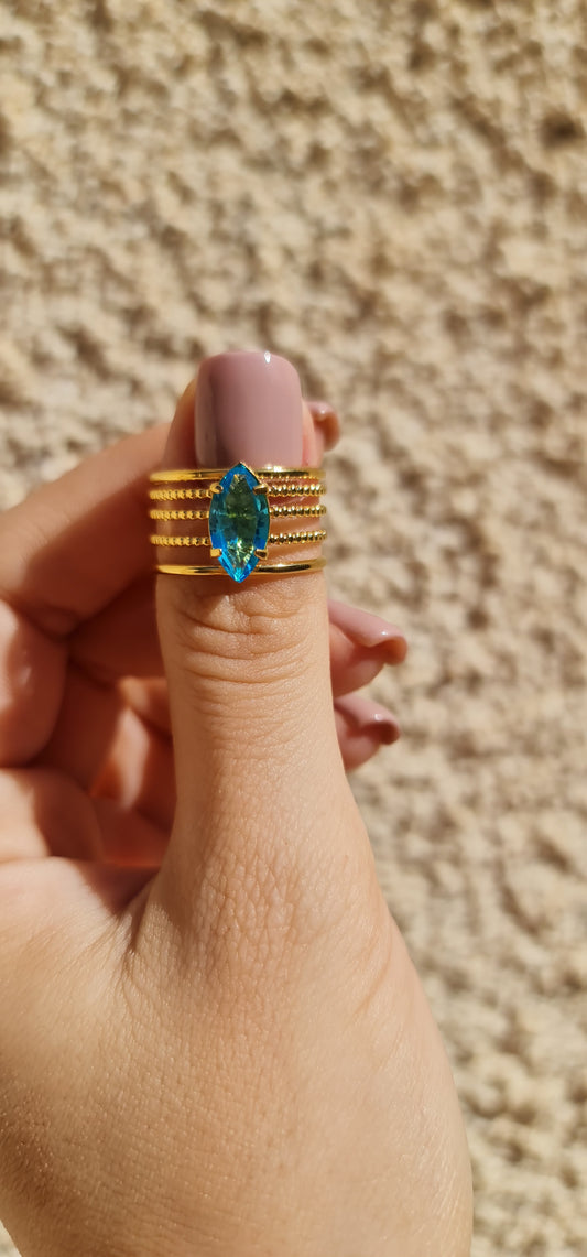 Blue Zirconia Ring