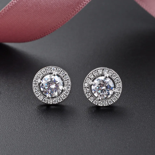 925 Sterling Silbwr Zircon Earrings
