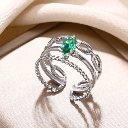 Green Zircon Ring