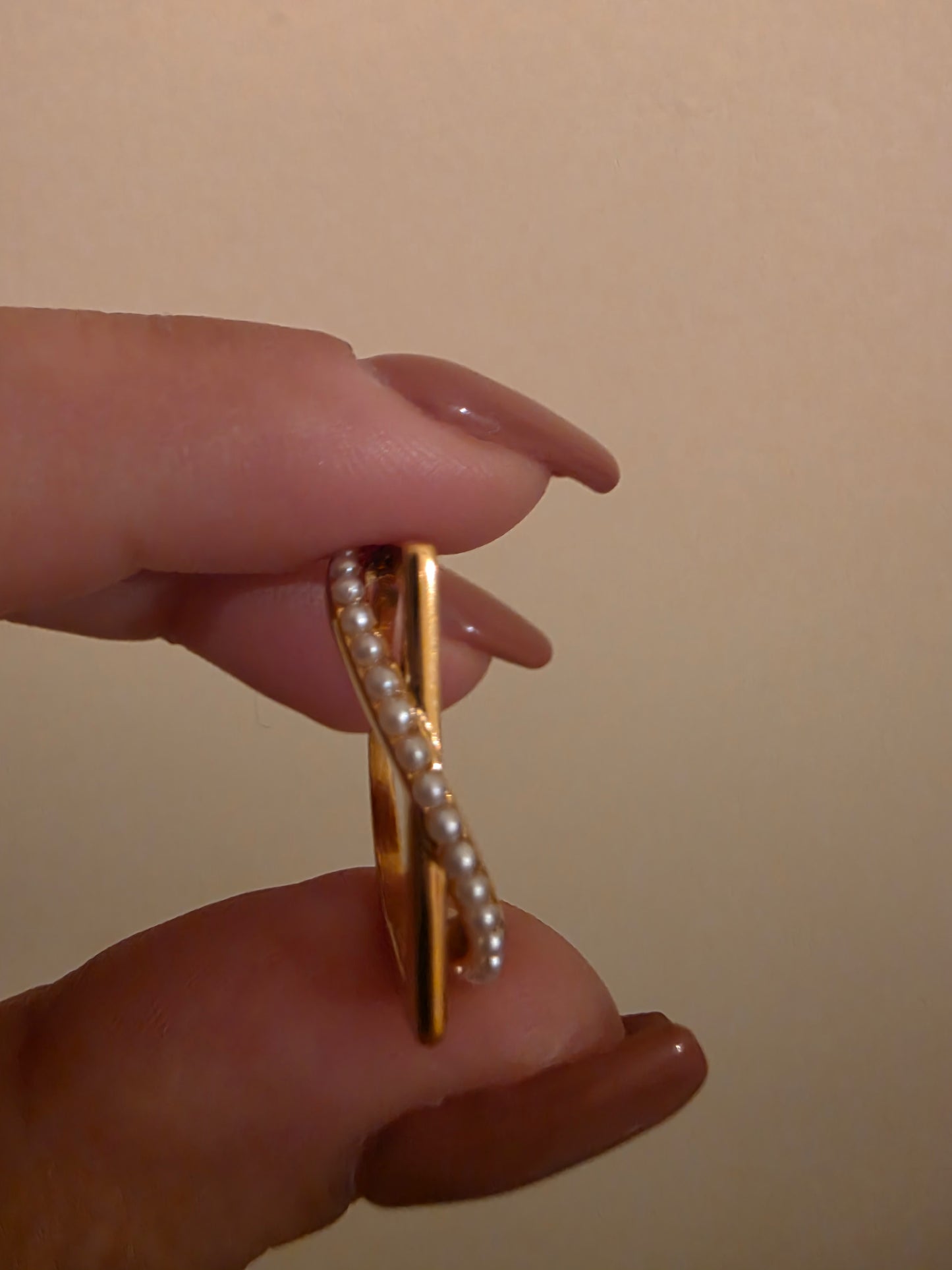 Pearl Zirconia Adjustable Rings