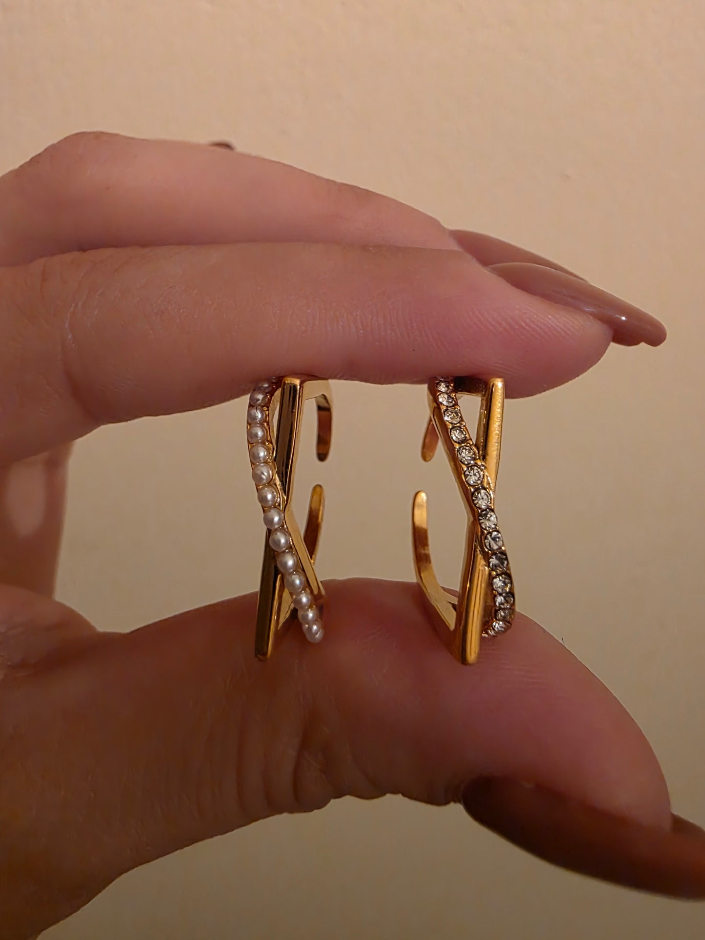 Pearl Zirconia Adjustable Rings