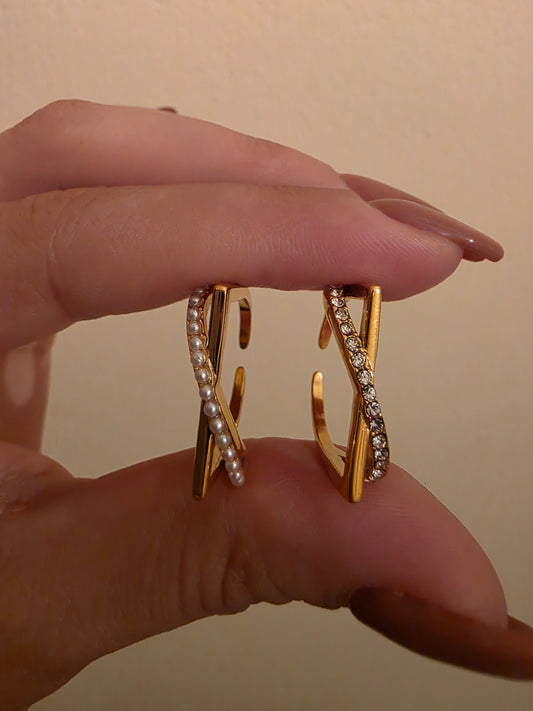 Pearl Zirconia Adjustable Rings