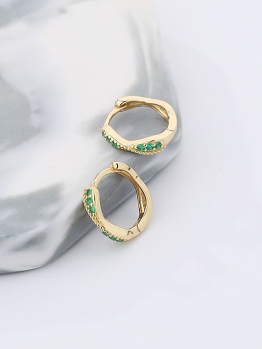 925 Sterling Silver Green Zirconia Earrings