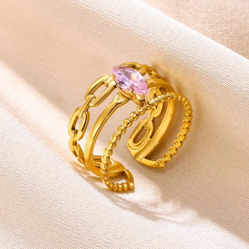 Pink Zircon Ring