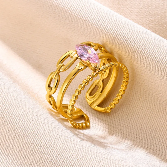 Pink Zircon Ring
