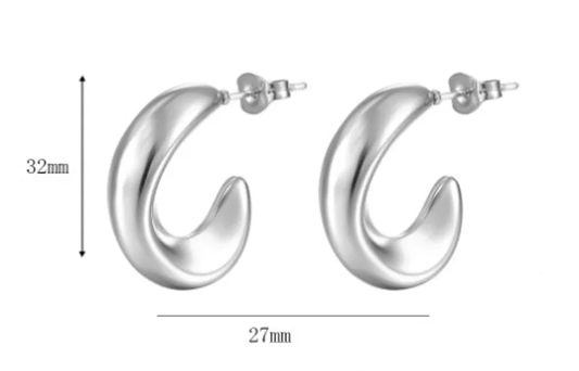Silver Hoops