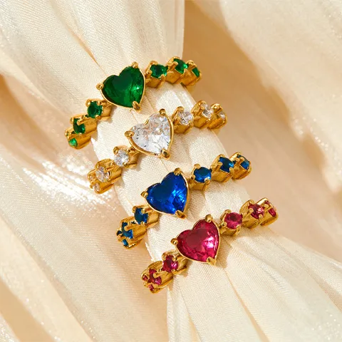 Hearts And Zircons Ring