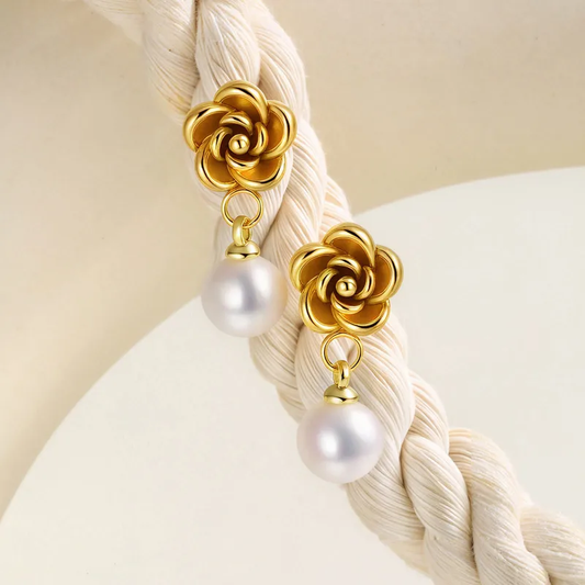 Flower Pearl Earrings